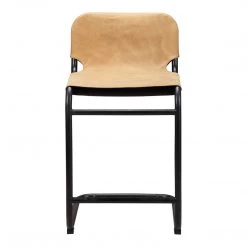 Moe's Home Collection Baker Counter Stool Sunbaked Tan Leather -m2 Stools