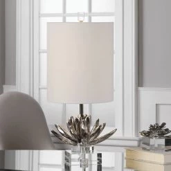 Accessories Uttermost Silver Lotus Accent Lamp