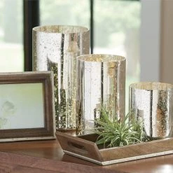 Ashley Furniture Table Decor Dexton - Brown/silver Finish - Accessory Set (5/cn)