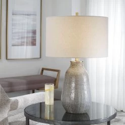 Accessories Uttermost Monacan Gray Textured Table Lamp