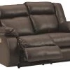Ashley Furniture Denoron - Chocolate - Reclining Power Loveseat 2 Ashley Furniture Denoron - Chocolate - Reclining Power Loveseat