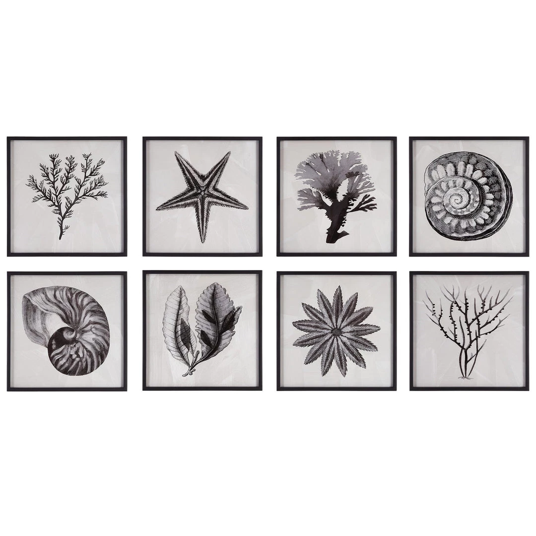 Uttermost Sea Living Framed Prints, S/8 3 Uttermost Sea Living Framed Prints, S/8