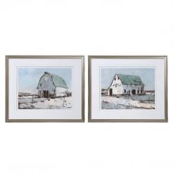 Uttermost Plein Air Barns Framed Prints Set/2 Accessories