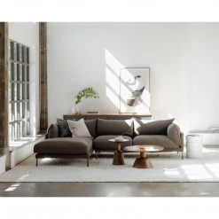 Moe's Home Collection Jamara Sectional Charcoal Left Sectionals