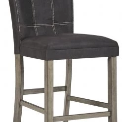 Ashley Furniture Dontally - Black / Gray - Upholstered Barstool (2/cn) Stools