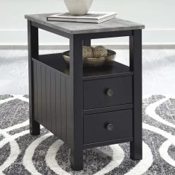 Ashley Furniture Tables Ezmonei - Black/gray - Chair Side End Table