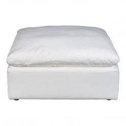 Moe's Home Collection Terra Condo Ottoman Livesmart Fabric Cream