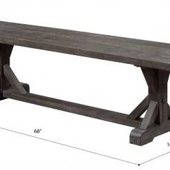 Emerald Home Paladin Bench, Rustic Gray