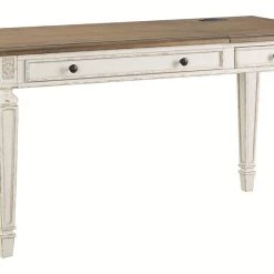 Ashley Furniture Realyn - White/brown - Home Office Lift Top Desk