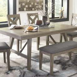 Ashley Furniture Aldwin - Dark Gray - Upholstered Bench