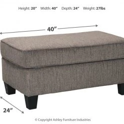 Ashley Furniture Ottomans Nemoli - Slate - Ottoman