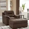 Signature Design By Ashley® Maderla - Walnut - Chair, Ottoman