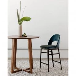 Moe's Home Collection Stools Roger Counter Stool Teal Velvet