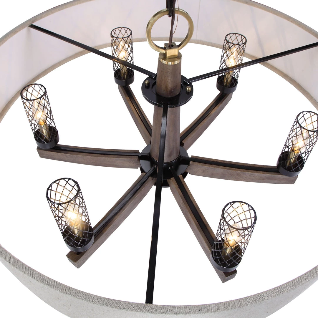 Accessories Uttermost Woodall 6 Light Drum Chandelier 9 Accessories Uttermost Woodall 6 Light Drum Chandelier