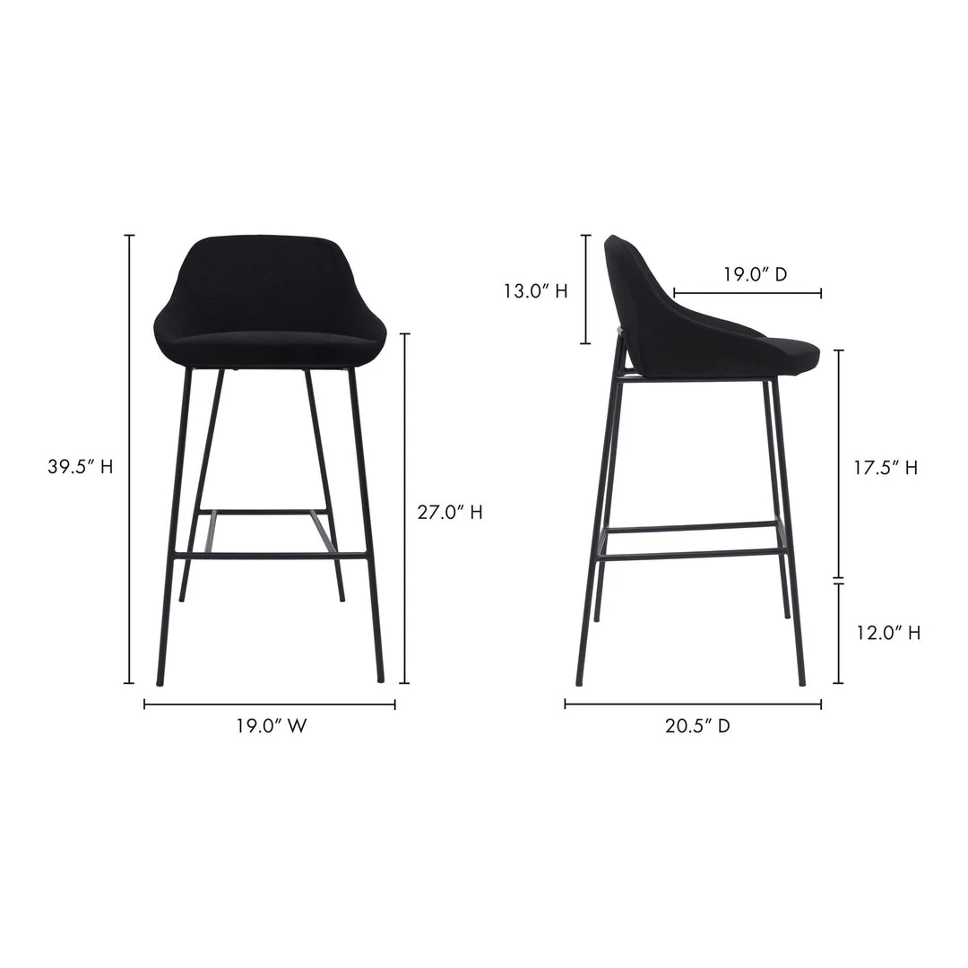Moe's Home Collection Stools Shelby Barstool Black 8 Moe's Home Collection Stools Shelby Barstool Black