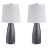 Ashley Furniture Shavontae - Gray - Poly Table Lamp (2/CN) Accessories
