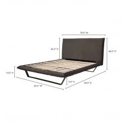 Moe's Home Collection Manilla Queen Bed Slate