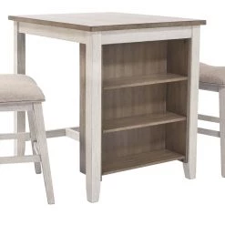 Ashley Furniture Dining Room Sets Skempton - White - Rect Drm Counter Tbl Set(3/cn)