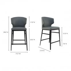 Moe's Home Collection Stools Delaney Counter Stool Grey