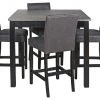 Ashley Furniture Dining Room Sets Garvine - Black / Gray - Square Counter Tbl Set (5/cn)