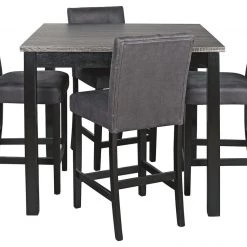 Ashley Furniture Dining Room Sets Garvine - Black / Gray - Square Counter Tbl Set (5/cn)
