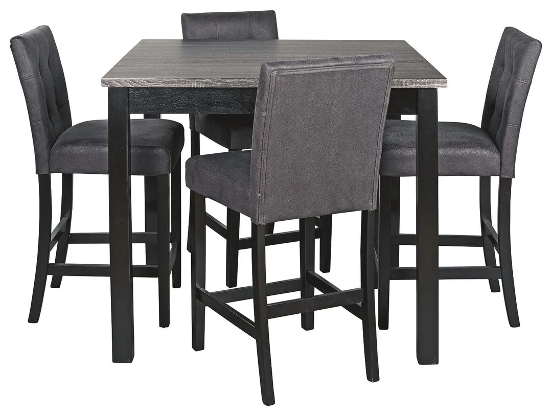 Ashley Furniture Dining Room Sets Garvine - Black / Gray - Square Counter Tbl Set (5/cn) 3 Ashley Furniture Dining Room Sets Garvine - Black / Gray - Square Counter Tbl Set (5/cn)