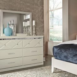 Ashley Furniture Dreamur - Pearl Stipple - Dresser, Mirror Dressers