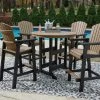 Signature Design By Ashley® Fairen Trail - Black/driftwood - 5 Pc. - Dining Set With 4 Chairs Outdoor Sets