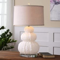 Uttermost Fontanne Shell Ivory Table Lamp