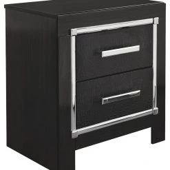 Ashley Furniture Kaydell - Black - Two Drawer Night Stand Nightstands