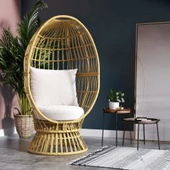 Emerald Home Chairs Austin Swivel Basket Chair