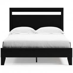 Signature Design By Ashley® Finch - Black/brown - Queen Panel Platform Bed