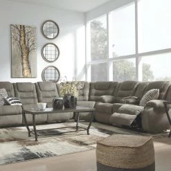 Ashley Furniture Mccade - Cobblestone - Reclining Sofa Reclining Furniture