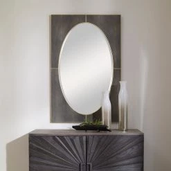 Accessories Uttermost Cyprus Gray Shagreen Mirror