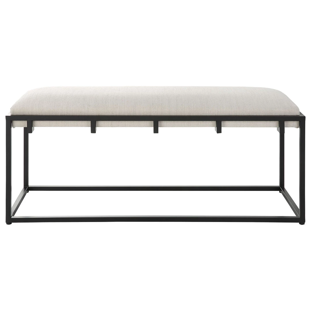 Uttermost Paradox Iron & Fabric Bench 3 Uttermost Paradox Iron & Fabric Bench