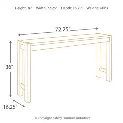 Ashley Furniture Torjin - Dark Brown - Long Counter Table