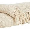 Ashley Furniture Rowena - Cream - Throw (3/cs) 1 Ashley Furniture Rowena - Cream - Throw (3/cs)