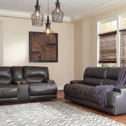 Signature Design By Ashley® Mccaskill - Gray - 2 Pc. - Reclining Sofa, Loveseat Reclining Furniture