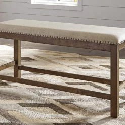 Ashley Furniture Moriville - Beige - Double Uph Bench (1/cn) Benches 9 Ashley Furniture Moriville - Beige - Double Uph Bench (1/cn) Benches