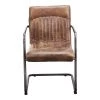 Moe's Home Collection Ansel Arm Chair Grazed Brown Leather-m2 Chairs