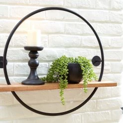 Ashley Furniture Darlaton - Black/natural - Wall Shelf