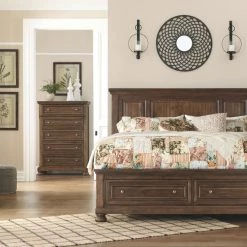 Signature Design By Ashley® Flynnter - Medium Brown - Queen Panel Bed With 2 Storage Drawers