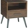 Ashley Furniture Calmoni - Brown - Square End Table