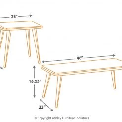Ashley Furniture Fazani - Dark Brown - Occasional Table Set (3/cn)