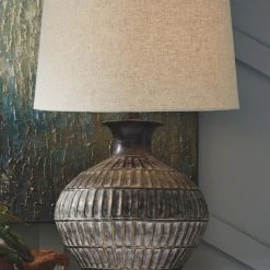 Ashley Furniture Accessories Magan - Antique Bronze Finish - Metal Table Lamp (1/cn) 10 Ashley Furniture Accessories Magan - Antique Bronze Finish - Metal Table Lamp (1/cn)