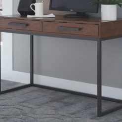 Ashley Furniture Horatio - Warm Brown/gunmetal - Home Office Small Desk Desks