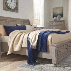 Signature Design By Ashley® Beds Lettner - Light Gray - Sleigh Bed With 2 Storage Drawers 7 Signature Design By Ashley® Beds Lettner - Light Gray - Sleigh Bed With 2 Storage Drawers