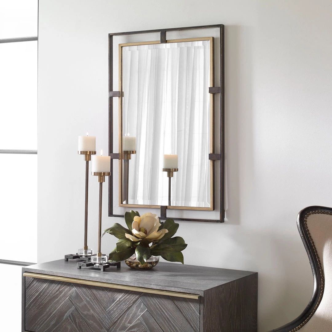 Accessories Uttermost Carrizo Gold & Bronze Rectangle Mirror 4 Accessories Uttermost Carrizo Gold & Bronze Rectangle Mirror