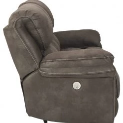 Ashley Furniture Reclining Furniture Trementon - Graphite - Reclining Power Sofa