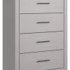 Ashley Furniture Cottonburg - Light Gray/white - Four Drawer Chest Chests